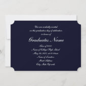 Cartes d'invitation de remise des diplômes Bleu et (Dos)