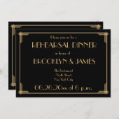 Cartes d'invitation de répétition de mariage Art D (Devant / Derrière)