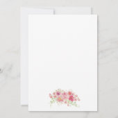 Cartes d'invitation de répétition de mariage Fleur (Dos)