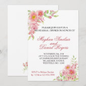 Cartes d'invitation de répétition de mariage Fleur (Devant / Derrière)