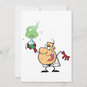 Cartes d'invitation de Scientifique Fou