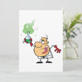 Cartes d'invitation de Scientifique Fou (Debout devant)