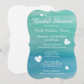 Cartes d'invitation de shower de mariage thème pla (Devant / Derrière)