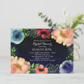 Cartes d'invitation de soirée chic à fleurs modern (Debout devant)