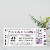 Cartes d'invitation de style billet (Debout devant)