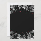 Cartes d'invitation de vacances noires à aiguilles (Dos)