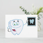 Cartes d'invitation Dent Blanche Heureuse (Debout devant)