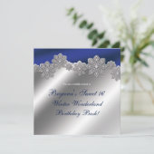 Cartes d'invitation d'hiver Flocon de neige en cri (Debout devant)