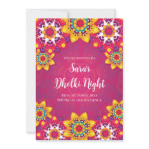 Cartes d'invitation Dholki musulmanes en cartes Dh