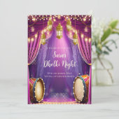 Cartes d'invitation Dholki musulmanes & invitation (Debout devant)