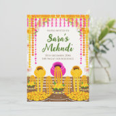 Cartes d'invitation Digital Henna Party & invitati (Debout devant)