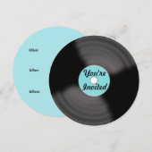 Cartes d'invitation Disques Vinyles (Devant / Derrière)