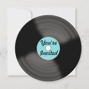 Cartes d'invitation Disques Vinyles