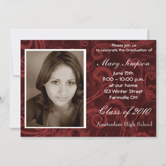 Cartes d'invitation d'obtention du diplôme (Devant)