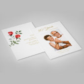 Cartes d'invitation dorées pour un 50ème anniversa