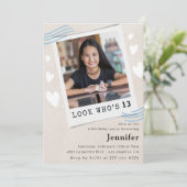 Cartes d'invitation drôle pour 13 ans (Debout devant)