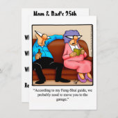 Cartes d'invitation drôles de "Feng-Shui" pour une (Devant / Derrière)