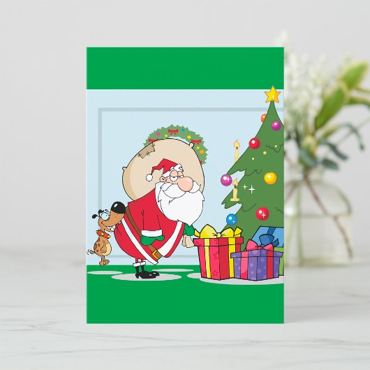 Cartes d'invitation drôles du Père Noël