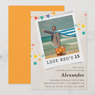 Cartes d'invitation drôles pour 15 ans Hommes Phot
