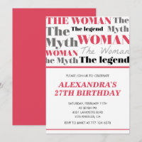 Cartes d'invitation drôles pour 27ème anniversaire