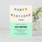 Cartes d'invitation drôles pour 35 ans Joyeux Anni (Debout devant)