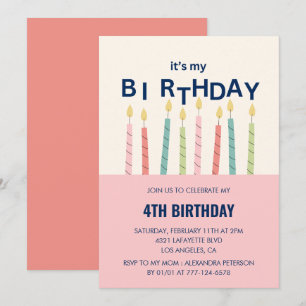 Cartes d'invitation drôles pour 4ème anniversaire 