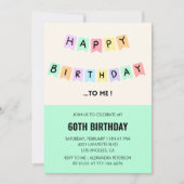 Cartes d'invitation drôles pour 60 ans Joyeux Anni (Devant)
