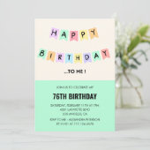 Cartes d'invitation drôles pour 76 ans Joyeux Anni (Debout devant)