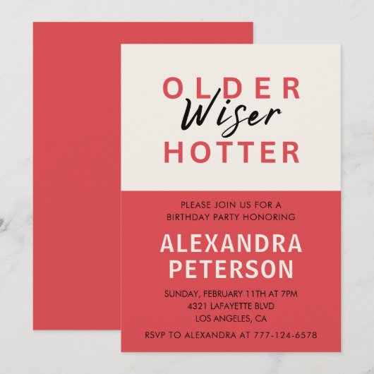 Cartes d'invitation drôles pour 90 ans Plus âgé Pl (Devant / Derrière)