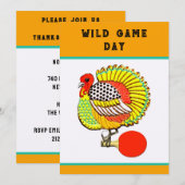 Cartes d'invitation drôles pour le repas de Thanks (Devant / Derrière)