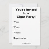 Cartes d'invitation drôles pour une fête au cigare (Dos)