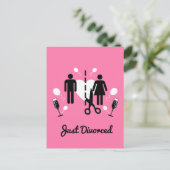Cartes d'invitation drôles pour une fête de divorc (Debout devant)