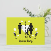Cartes d'invitation drôles pour une fête de divorc (Debout devant)