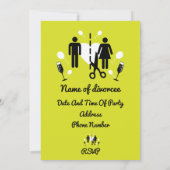 Cartes d'invitation drôles pour une fête de divorc (Dos)