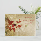 Cartes d'invitation du mariage de automne (Debout devant)