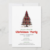 Cartes d'invitation éditable pour un Arbre de Noël (Devant)