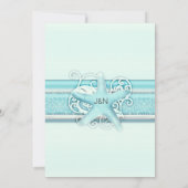 Cartes d'invitation élégantes à thème plage étoile (Dos)