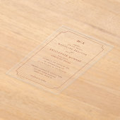 Cartes d'invitation Élégantes Crème Classiques (Poser)