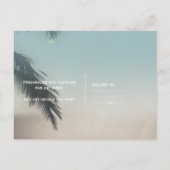 Cartes d'invitation élégantes de plage tropicale a (Dos)