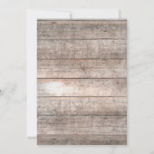 Cartes d'invitation élégantes en bois rustique pat (Dos)