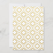 Cartes d'invitation élégantes en or pour les 50 an (Dos)