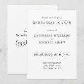 Cartes d'invitation élégantes et intemporelles pou (Devant / Derrière)