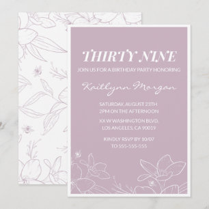 Cartes d'invitation élégantes et modernes pour 39