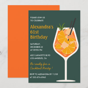 Cartes d'invitation élégantes et modernes pour 61e