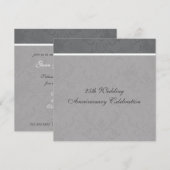 Cartes d'invitation élégantes grises pour annivers (Devant / Derrière)