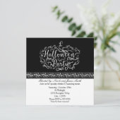 Cartes d'invitation élégantes noir et blanc pour C (Debout devant)