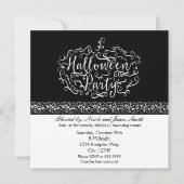 Cartes d'invitation élégantes noir et blanc pour C (Devant)