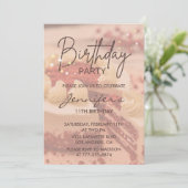 Cartes d'invitation élégantes pour 11 ans Cake Chi (Debout devant)