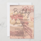 Cartes d'invitation élégantes pour 17 ans Cake Chi (Devant)