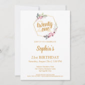 Cartes d'invitation élégantes pour 21 ans - Charme (Devant)